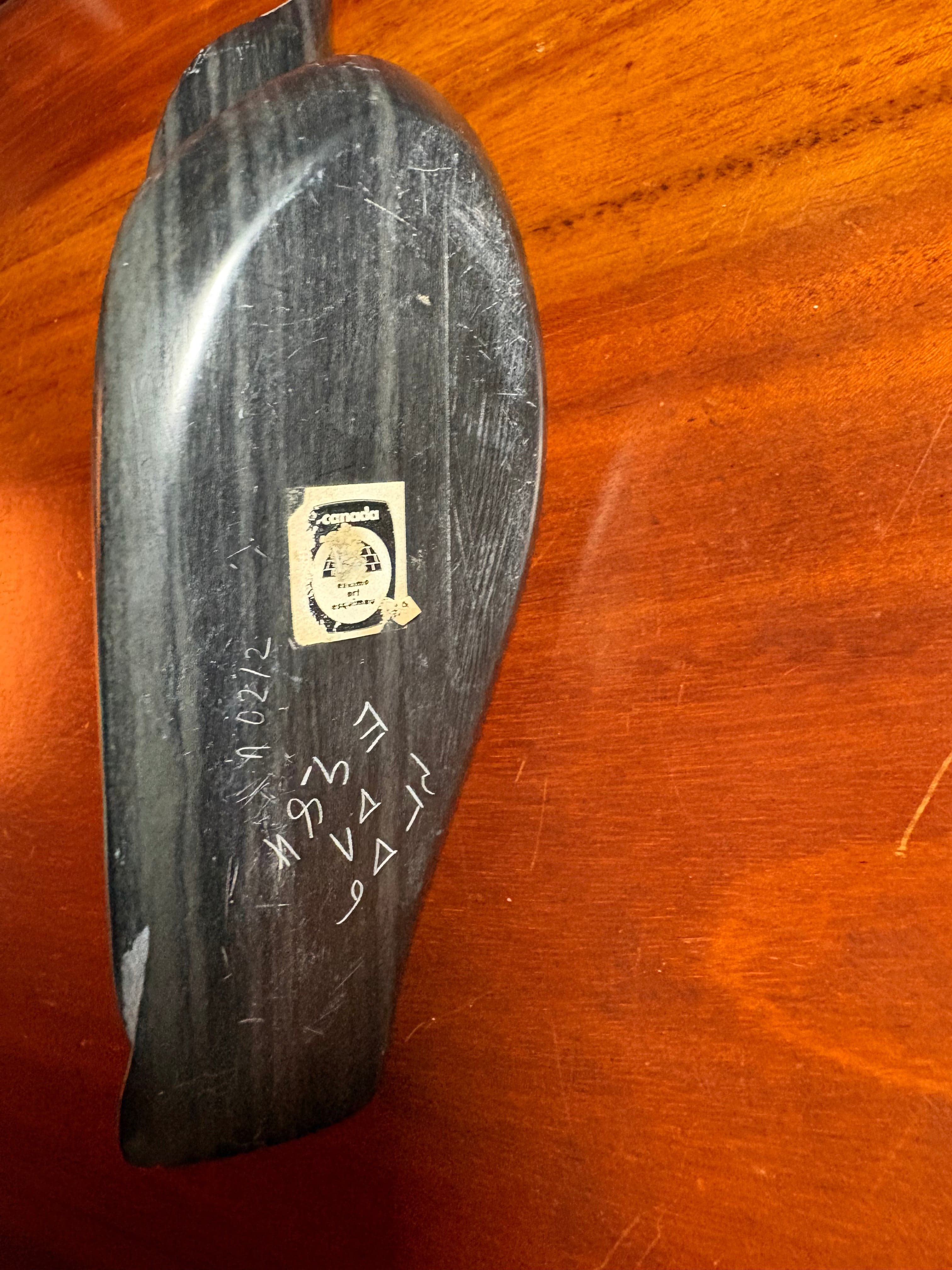 Inuit Soapstone Loon Carving angle 3