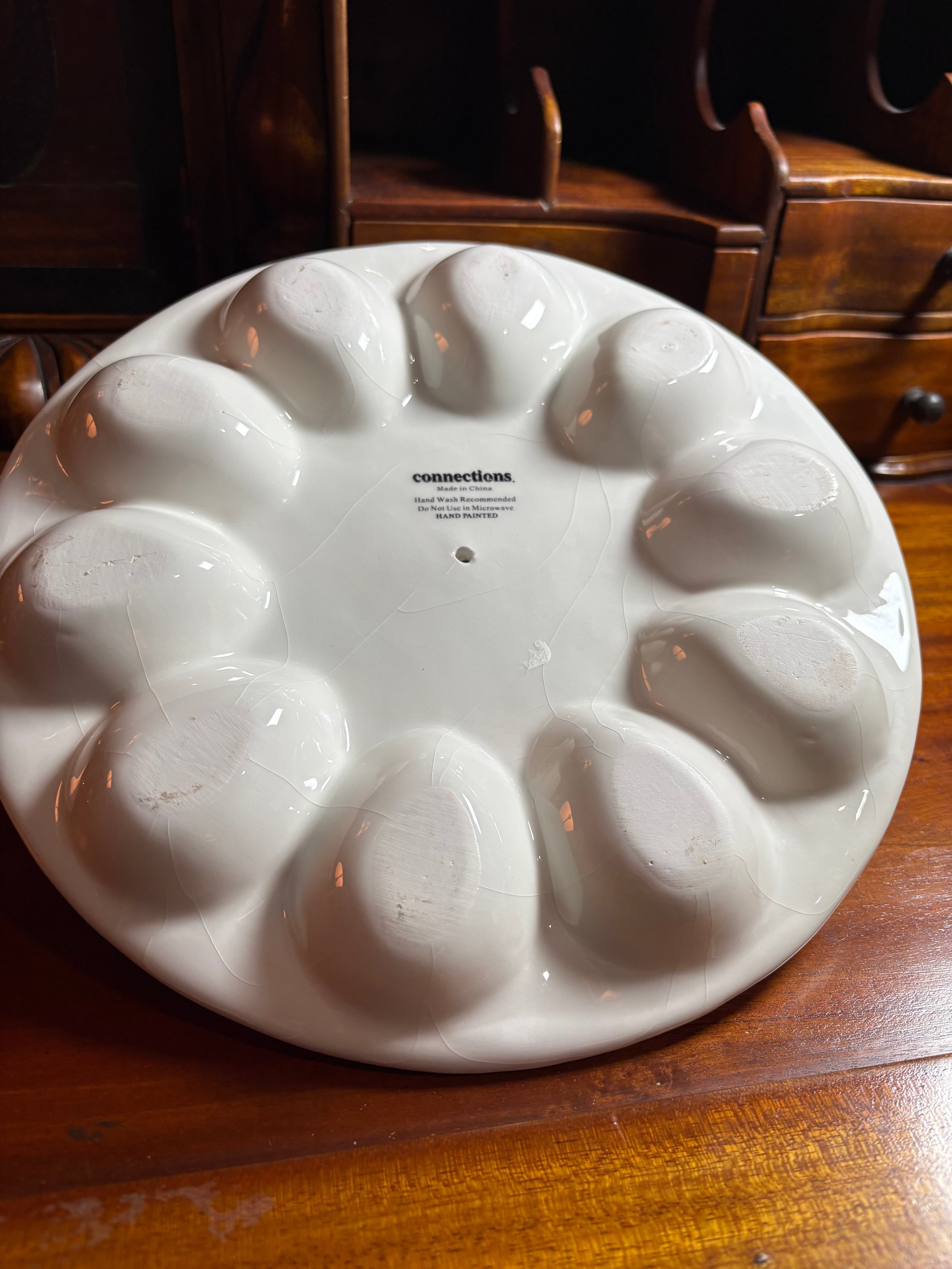Pastel Ceramic Easter Egg Tray angle 2
