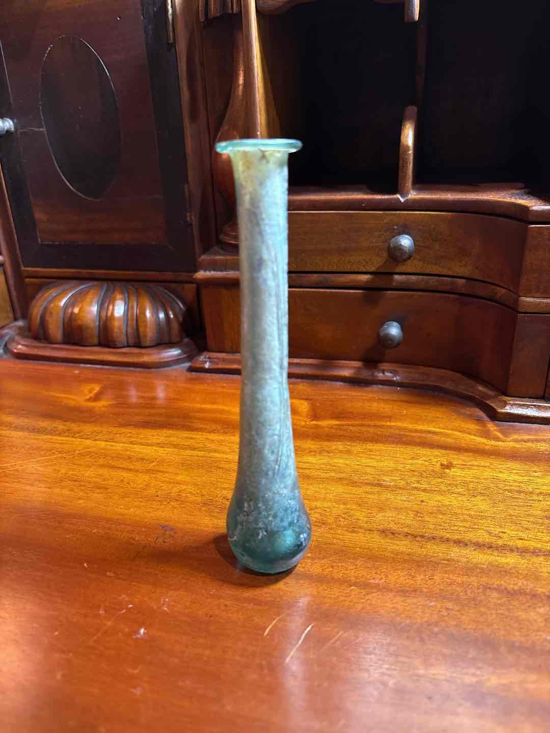 Roman Glass Unguentarium angle 2