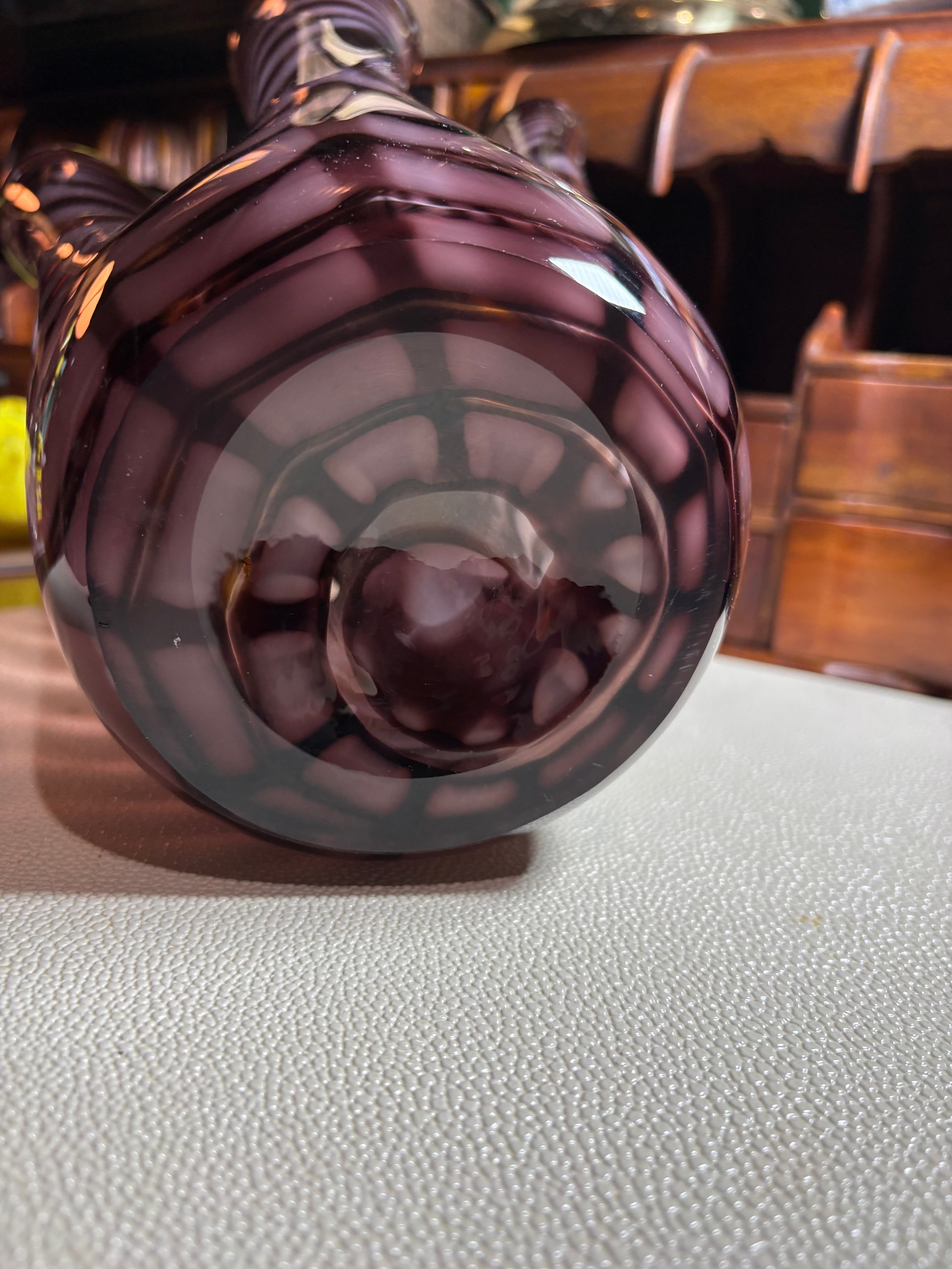 Royal Gallery Amethyst Handkerchief Art Glass Vase angle 4