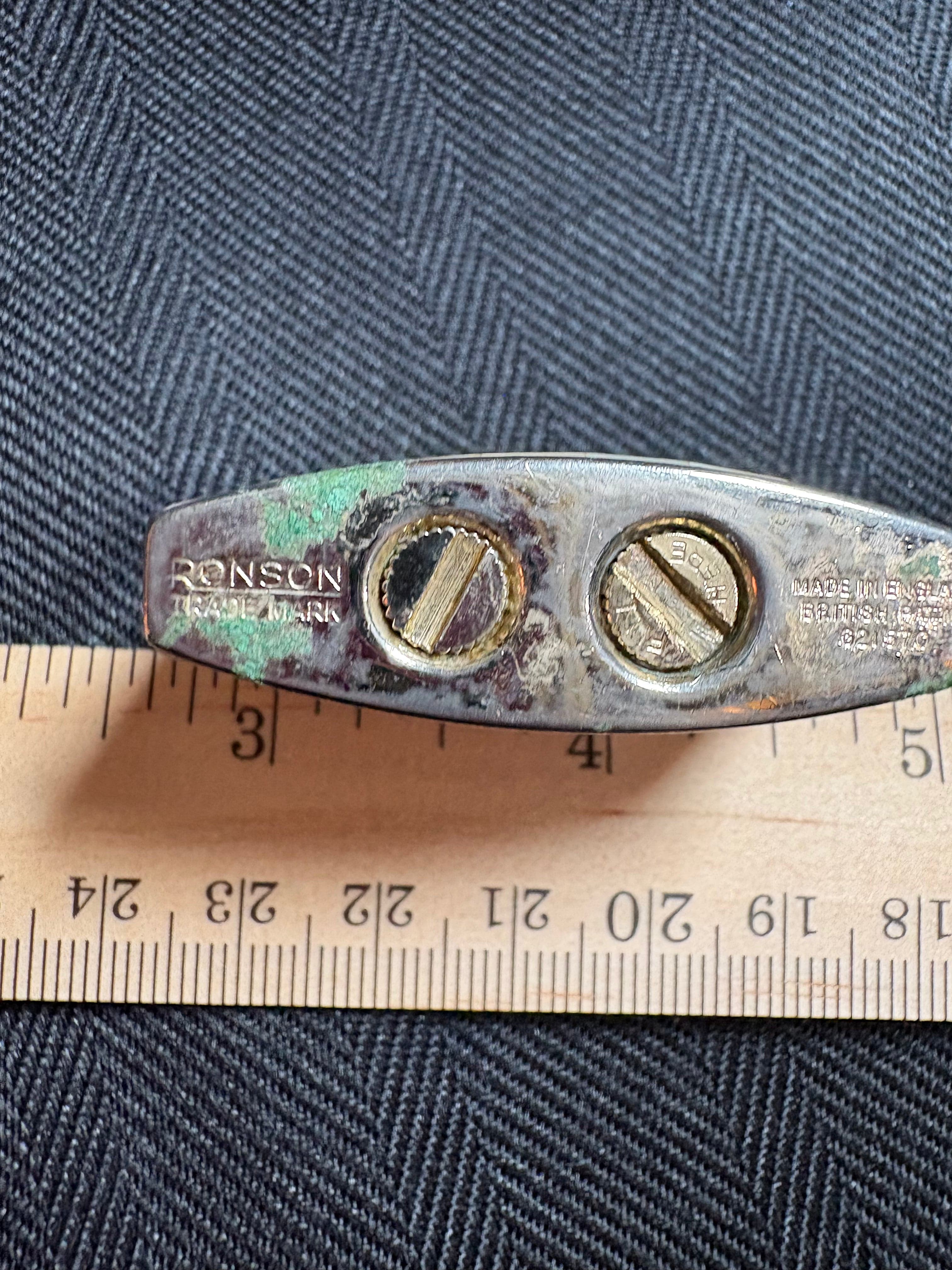 Vintage Ronson Mother-of-Pearl Mosaic Pocket Lighter angle 4